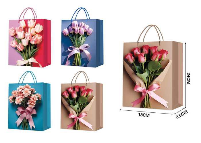 Bolsas de regalo, 18 × 24 × 8,5 cm, modelo 91658