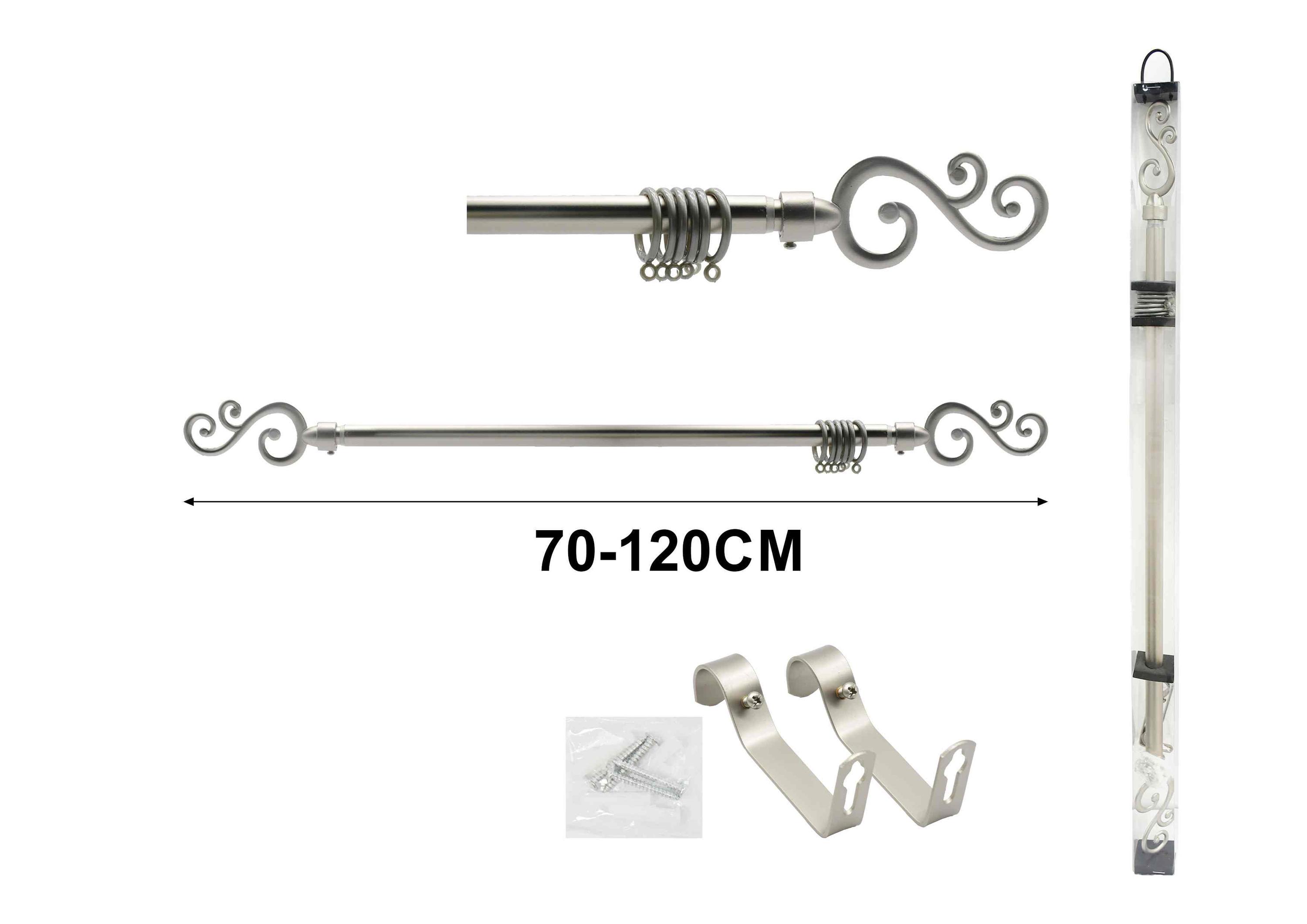 Barras para cortinas, 120 cm, modelo A75334