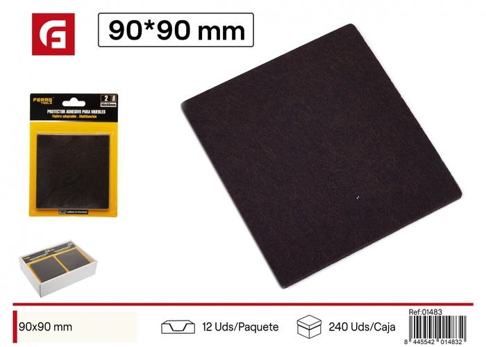 Protector para pata de mueble, 90 mm, 1 pieza, color marrón