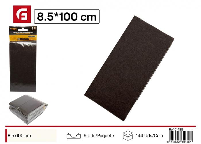 Protector para pata de mueble, 8,5 × 100 cm, color marrón