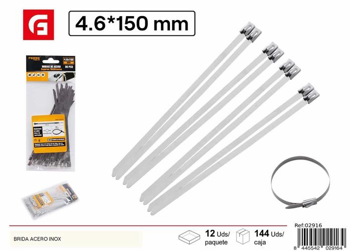 Bridas para cables, 4,6 × 150 mm, 30 piezas