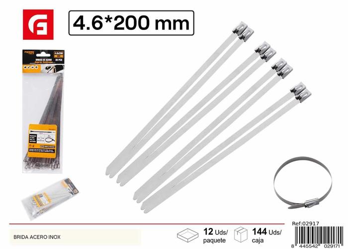 Bridas para cables, 4,6 × 200 mm, 30 piezas