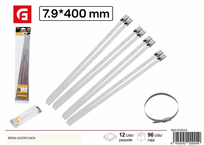 Bridas para cables, 7,9 × 400 mm, 20 piezas