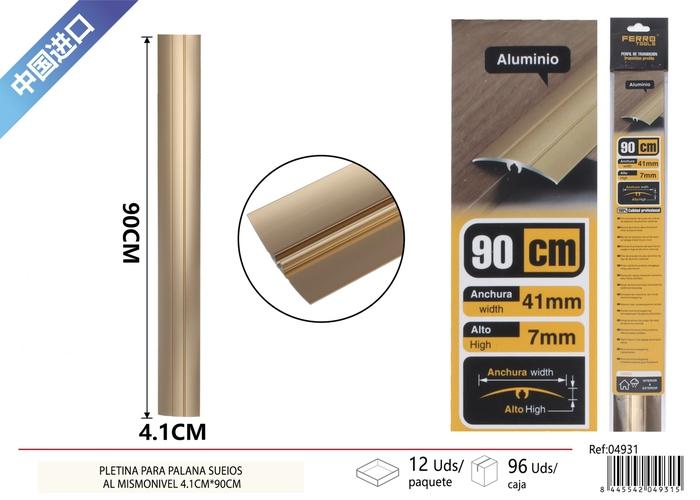 Burlete de sellado, 1,49 mm, 4,1 cm, 90 cm, color dorado