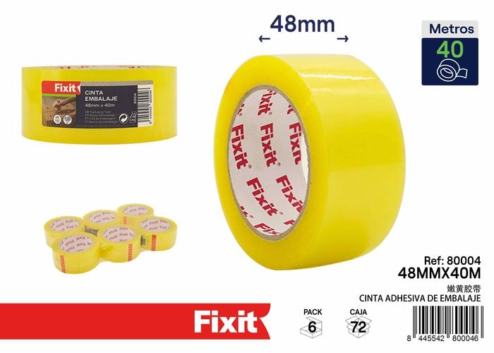 Cinta de uso general, 48 mm, 40 m, color amarillo claro
