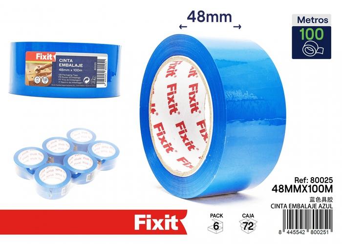 Cinta de uso general, 48 mm, 100 m, color azul