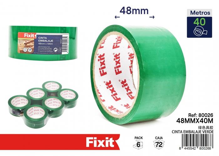 Cinta de uso general, 48 mm, 40 m, color verde