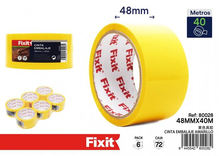 Cinta de uso general, 48 mm, 40 m, color amarillo