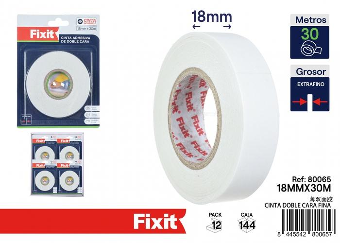 Cinta de doble cara, 18 mm, 30 m