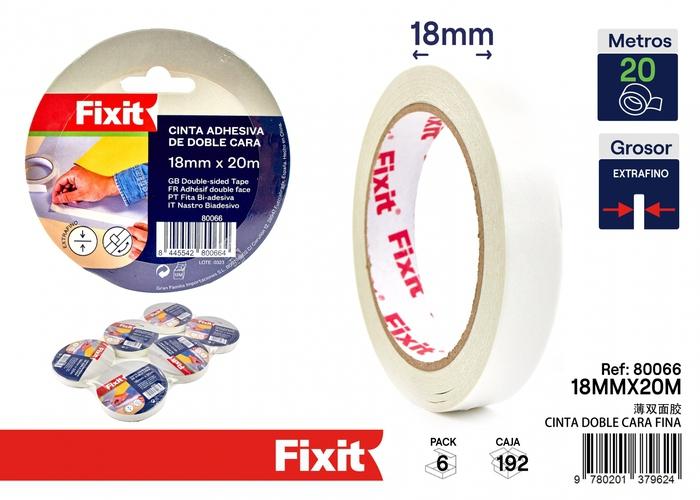 Cinta de doble cara, 18 mm, 20 m