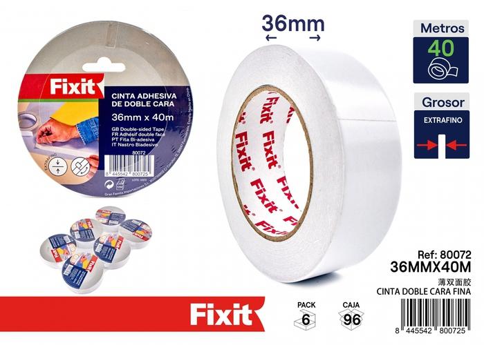 Cinta de doble cara, 36 mm, 40 m