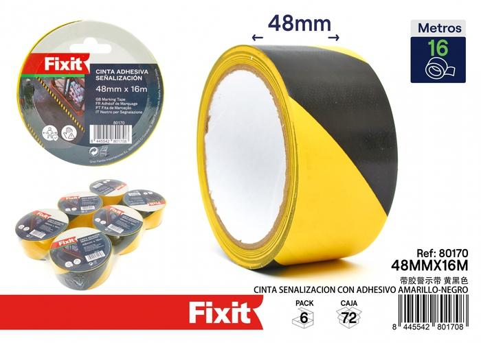Cinta especializada, 48 mm, 16 m, colores amarillo y negro
