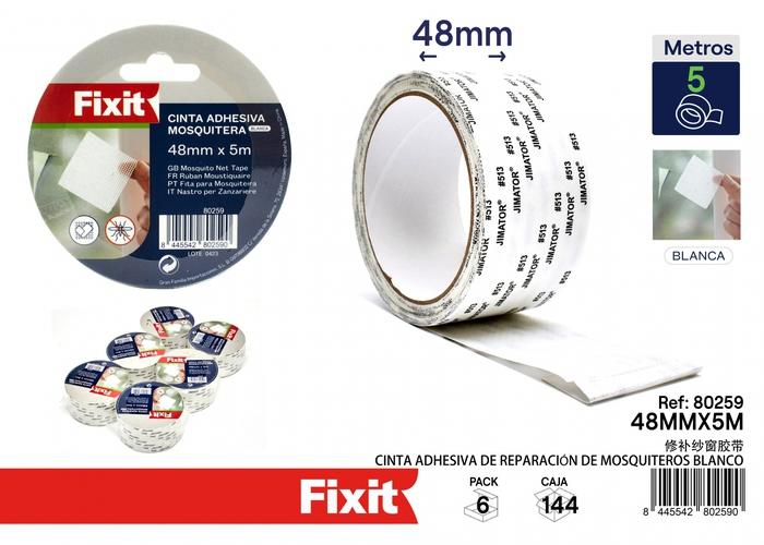 Cinta de reparación, 48 mm, 5 m, color blanco