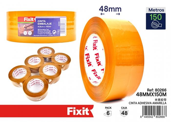 Cinta de uso general, 4,8 × 150 m, 150 m, color amarillo