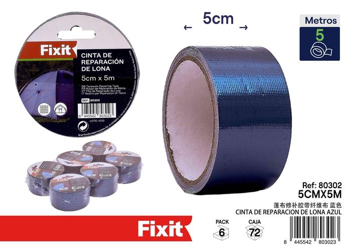 Cinta de reparación, 5 cm, 5 m, color azul