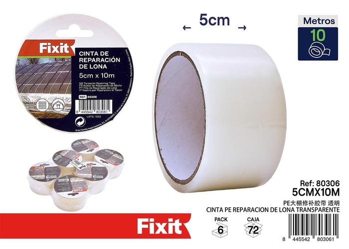 Cinta de reparación, 5 cm, 10 m, color transparente