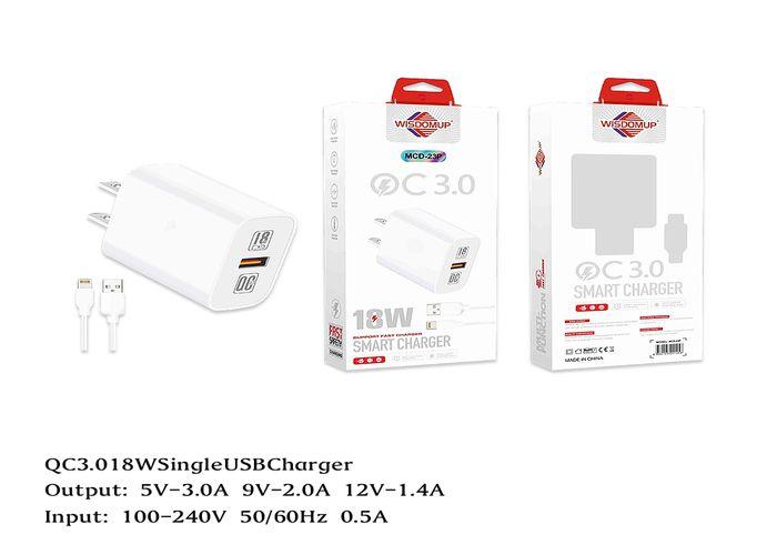 Cargador, modelo QC3, 20 W, modelo MCD-23P